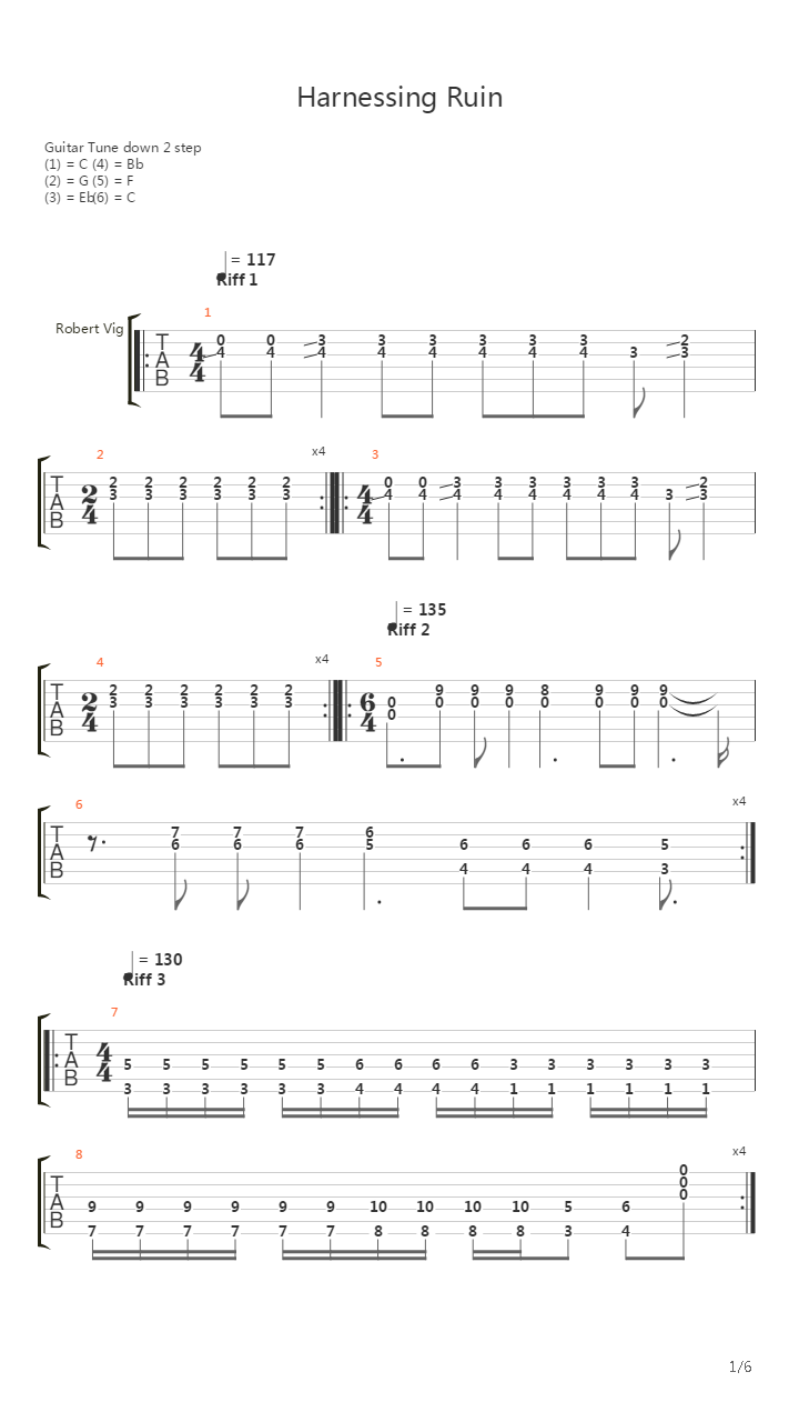 Harnessing Ruin吉他谱