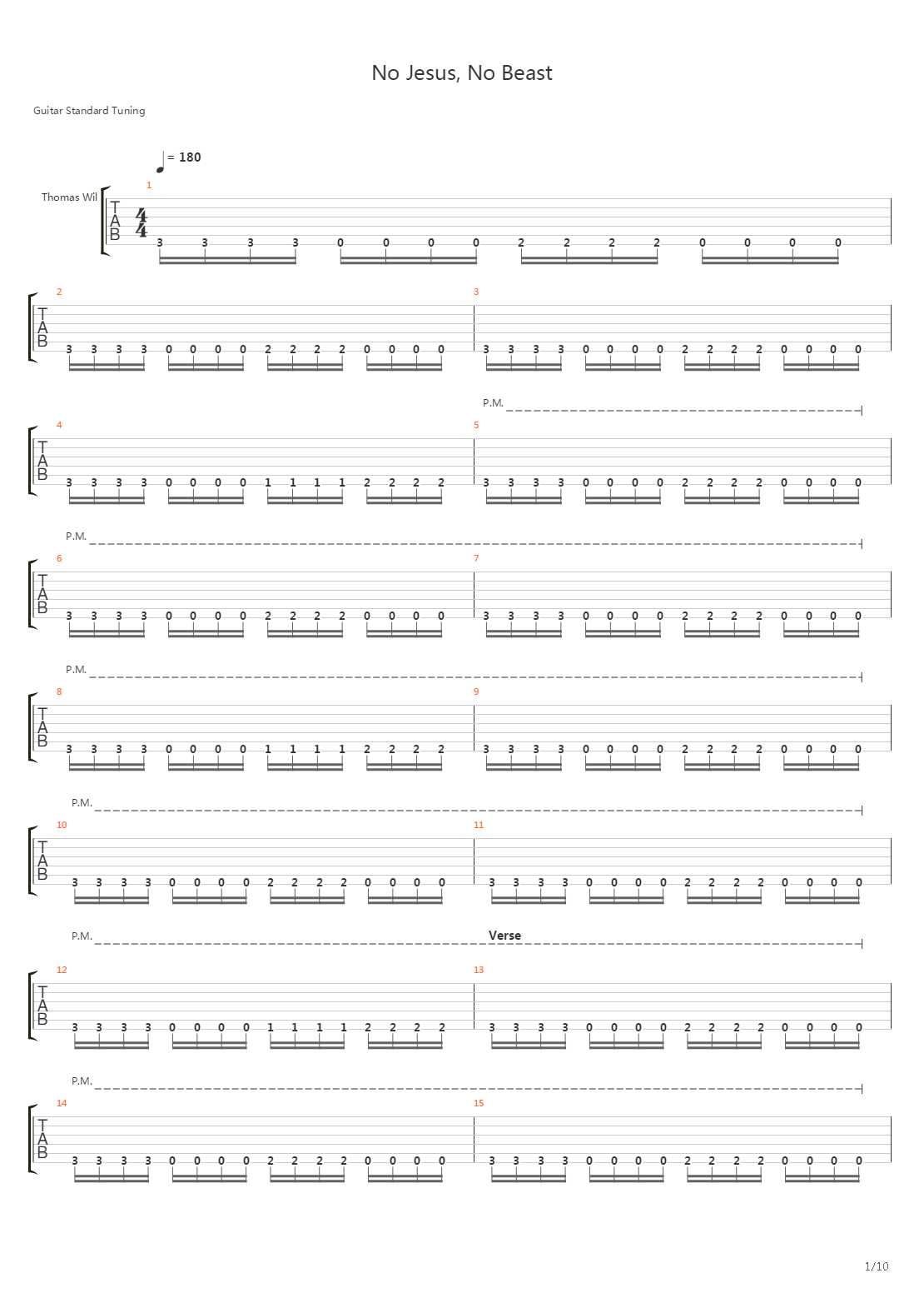 No Jesus No Beast吉他谱