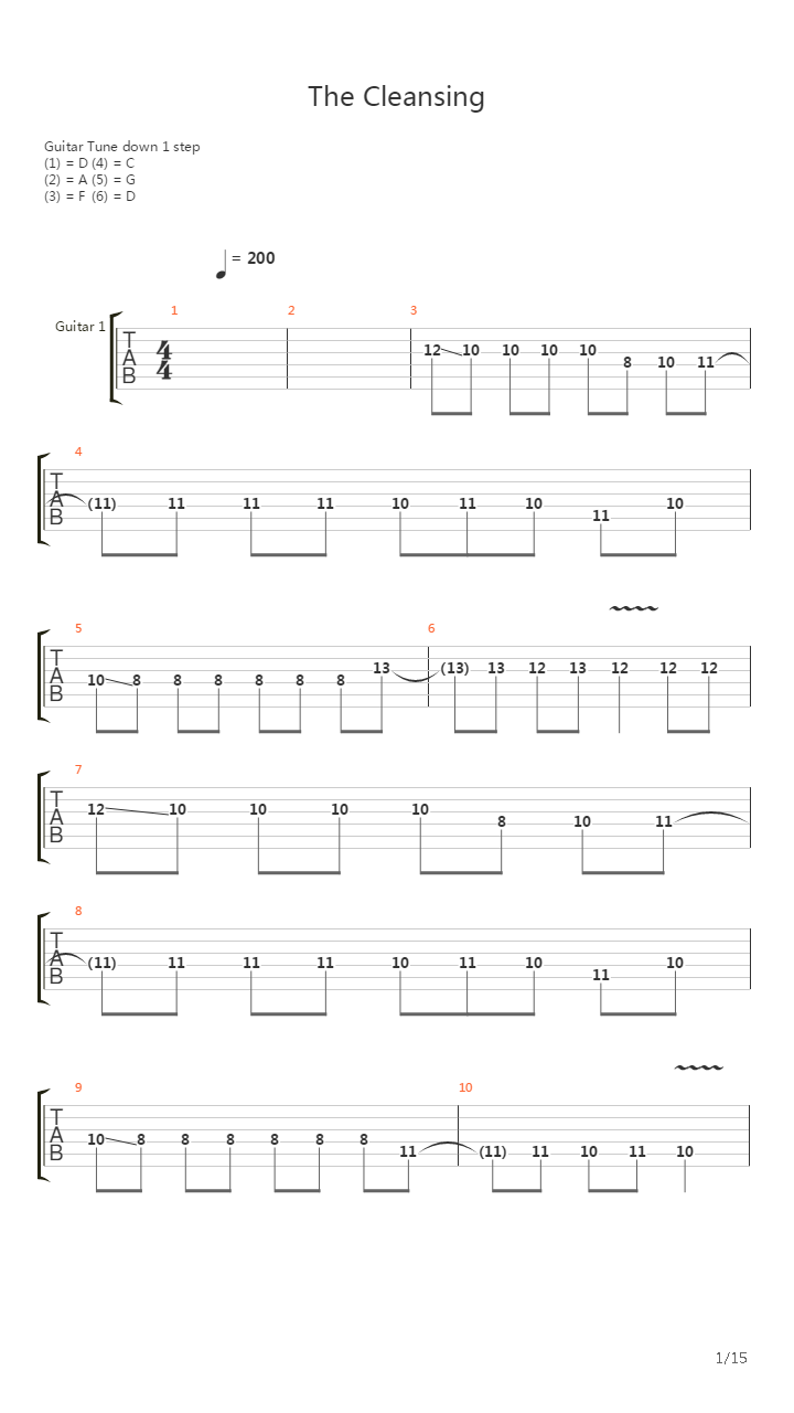 The Cleansing吉他谱