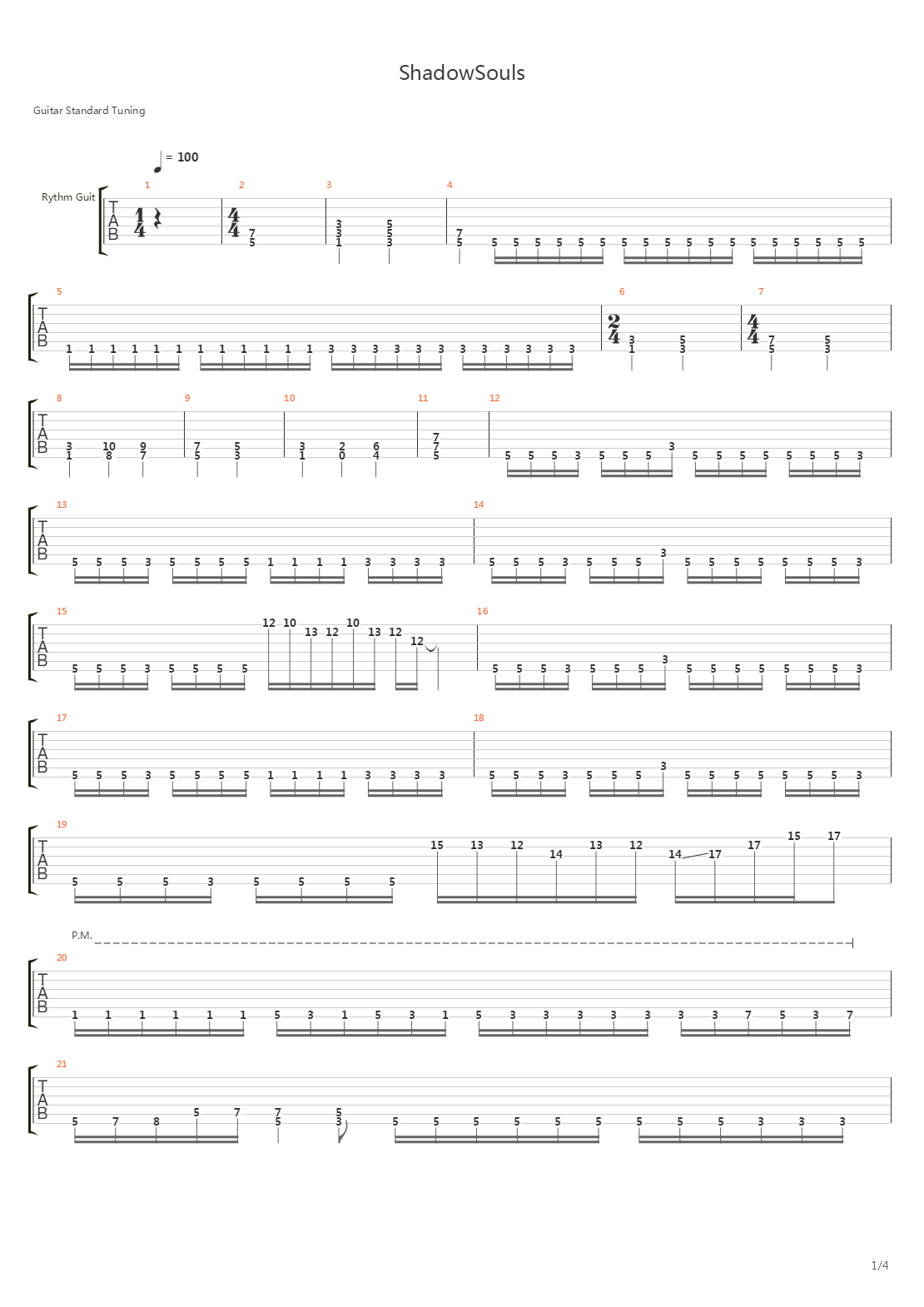 Shadowsouls吉他谱