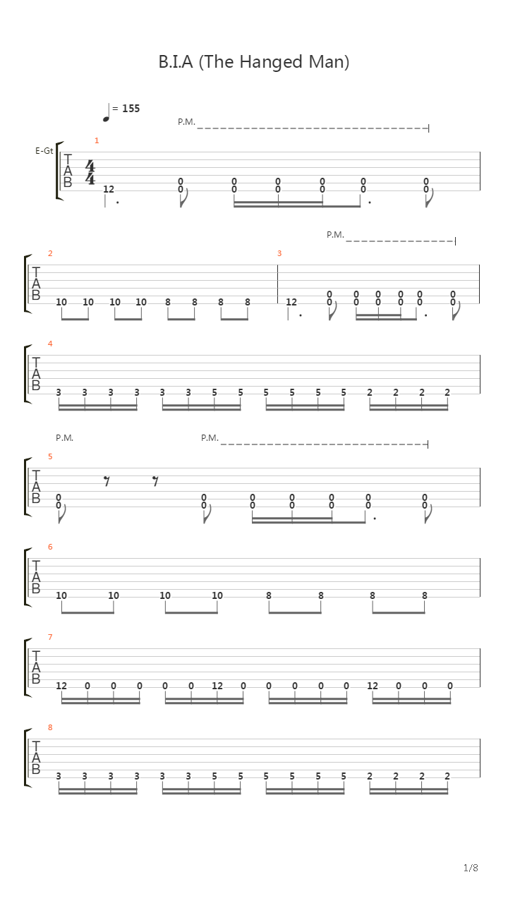 Bia The Hanged Man吉他谱