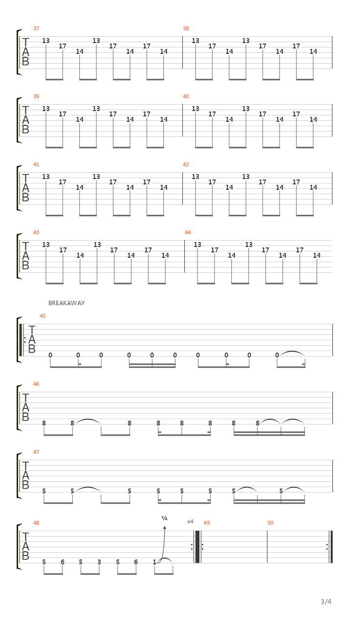 Breakaway吉他谱