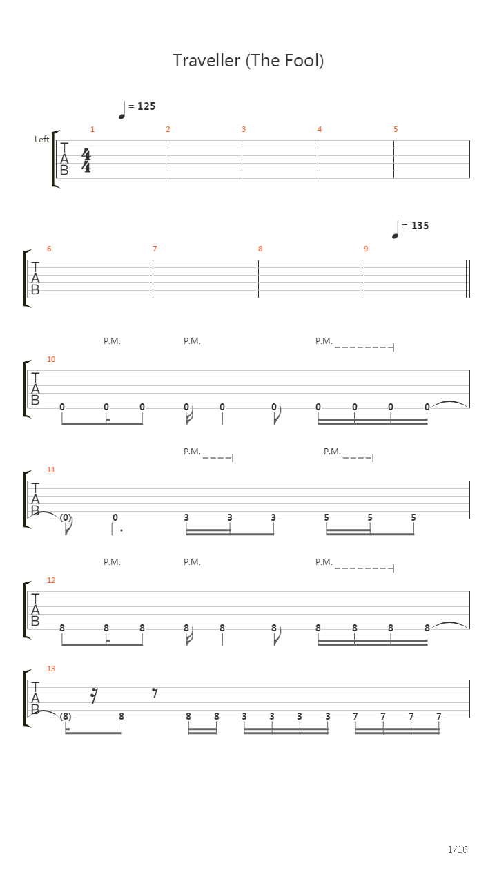Traveller The Fool吉他谱