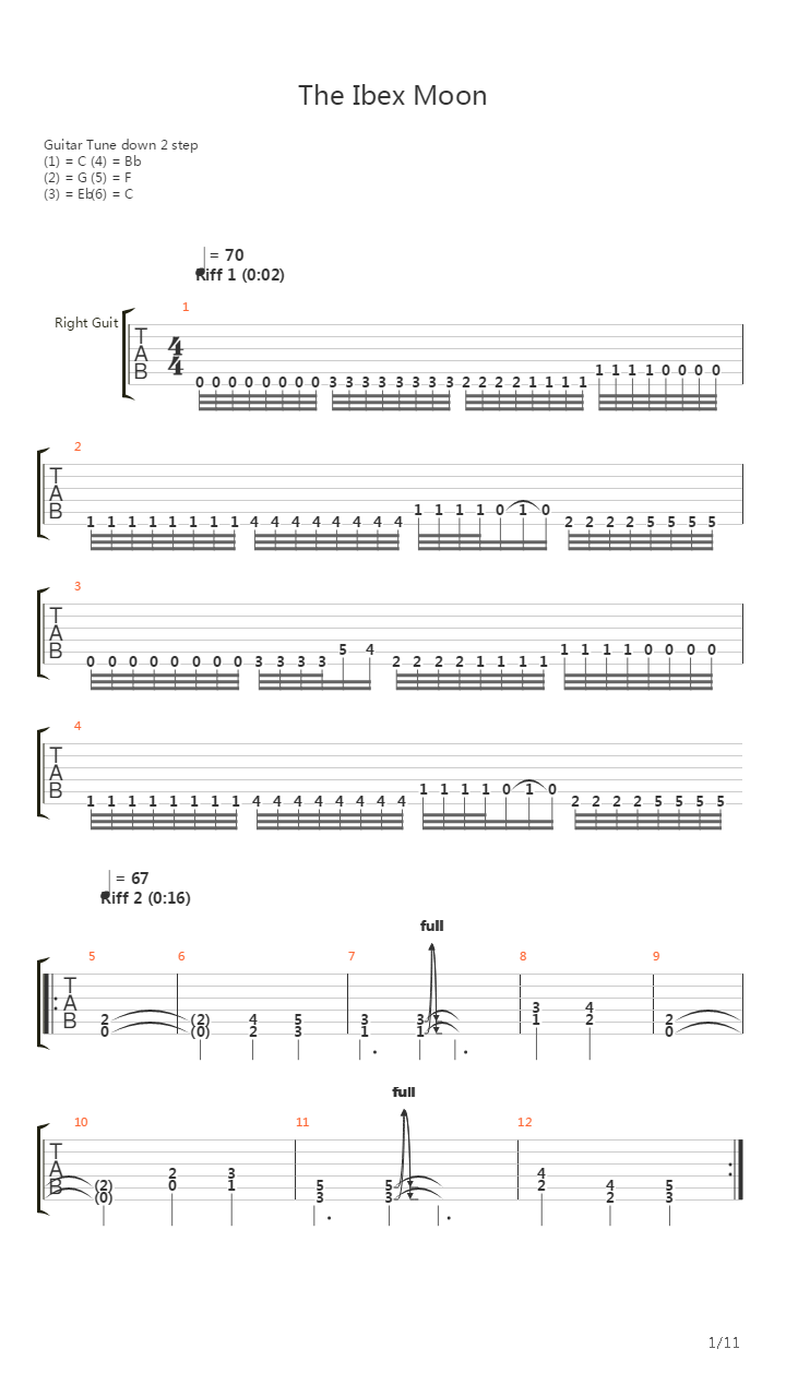The Ibex Moon吉他谱