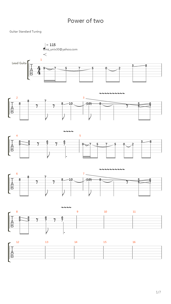 Power Of Two吉他谱