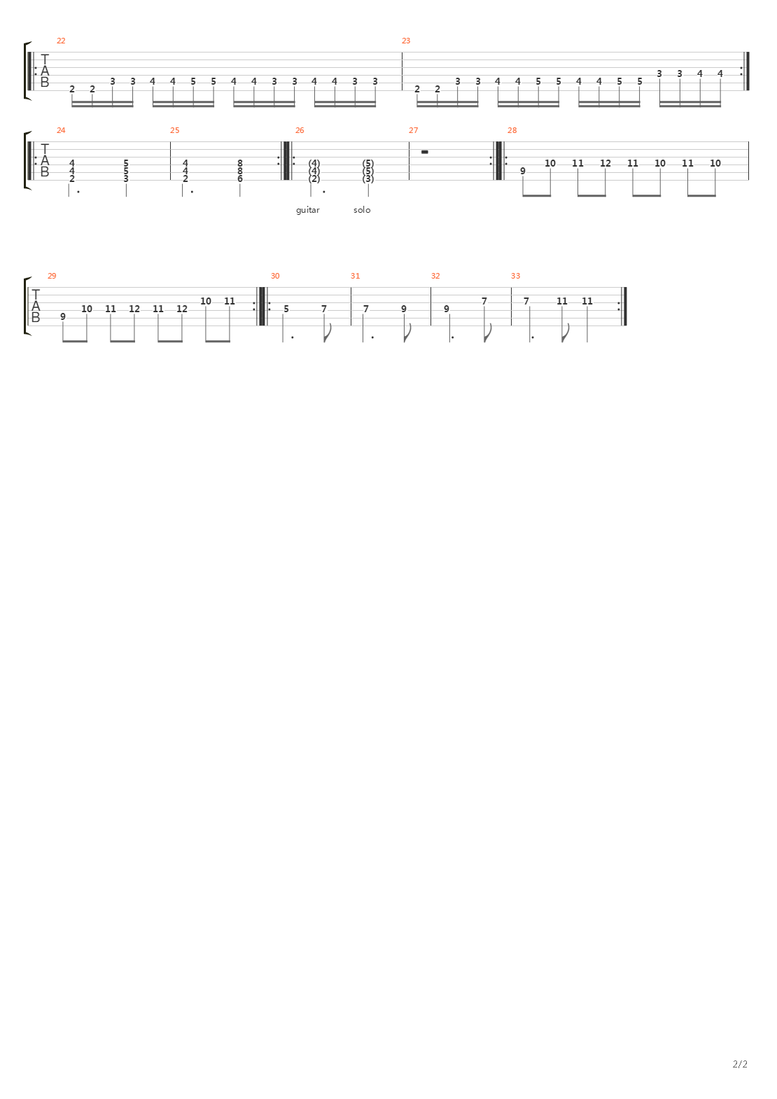 Chaos吉他谱