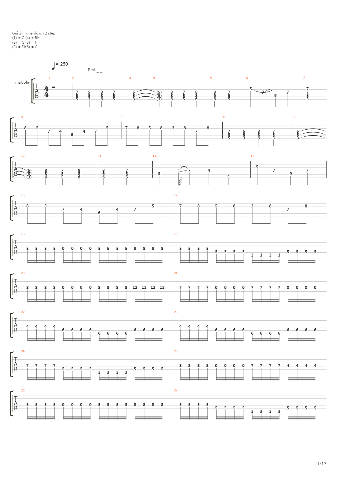 Destroyer吉他谱