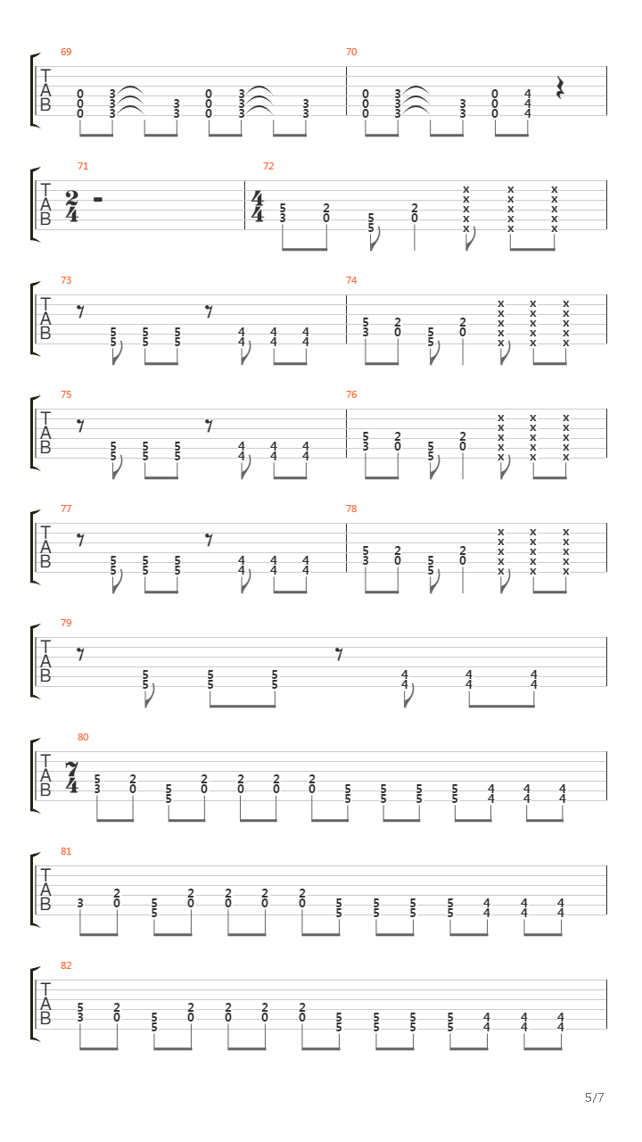 Burn It Black吉他谱