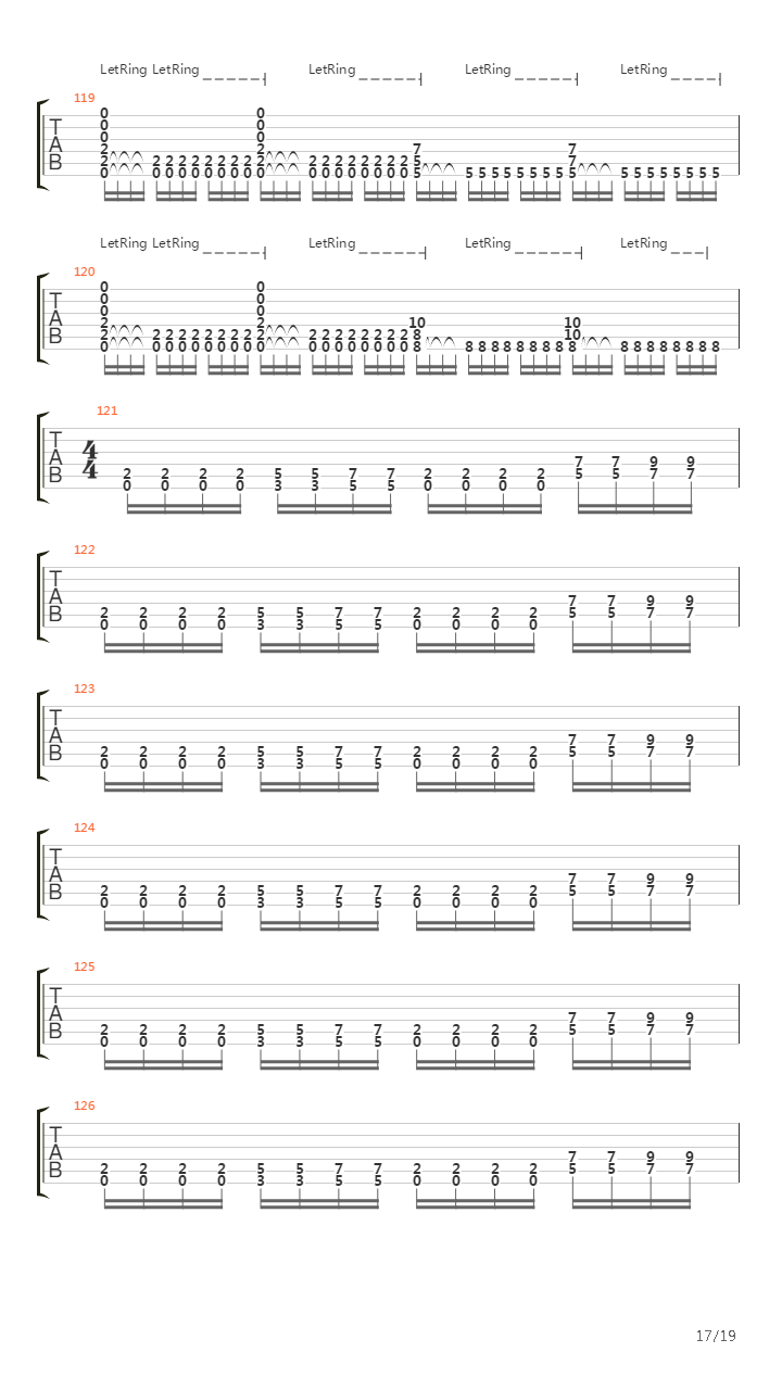 Astral Path To Supreme Majesties吉他谱