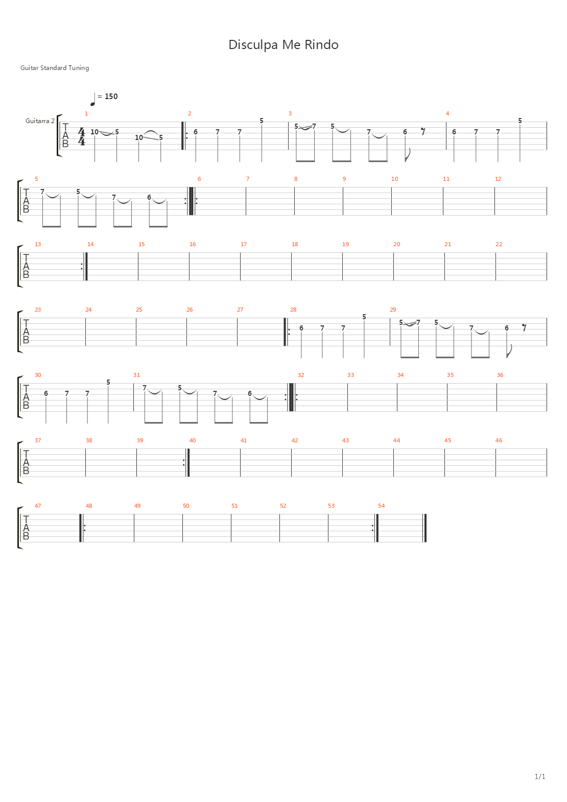 Disculpa Me Rindo吉他谱