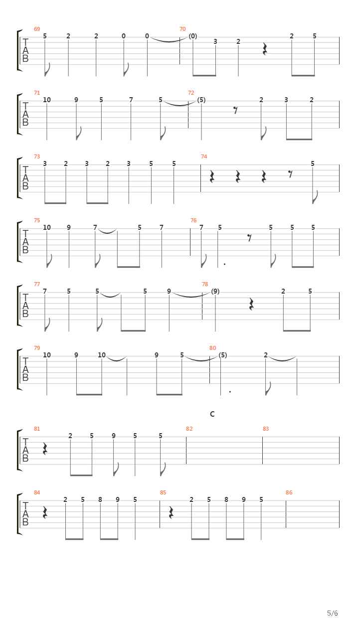 Fuori吉他谱