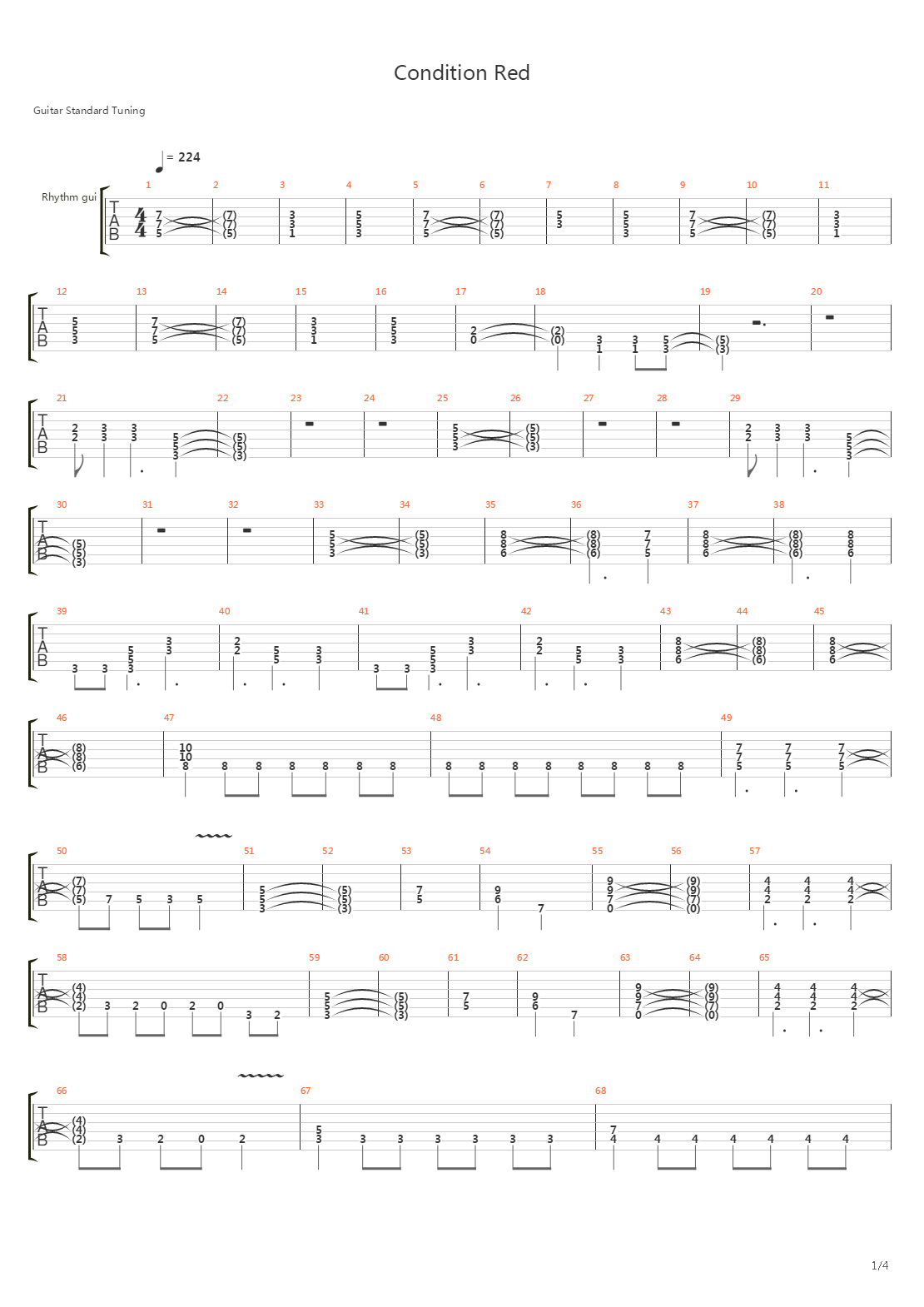 Condition Red吉他谱