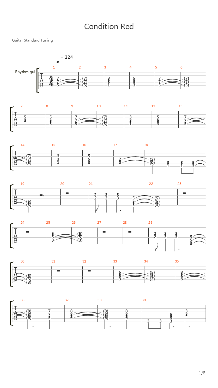 Condition Red吉他谱