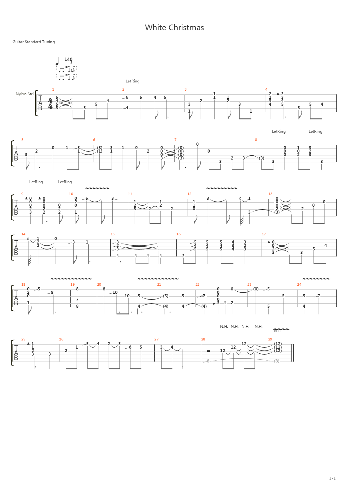 White Christmas吉他谱