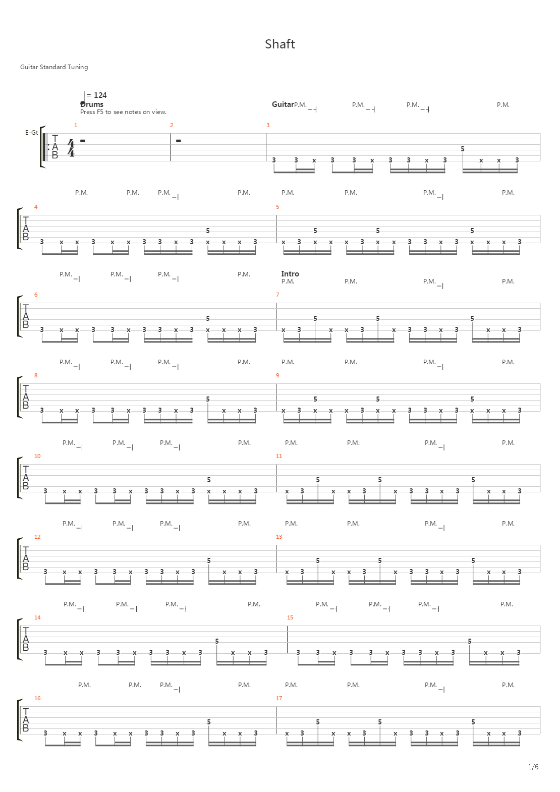 Theme From Shaft吉他谱