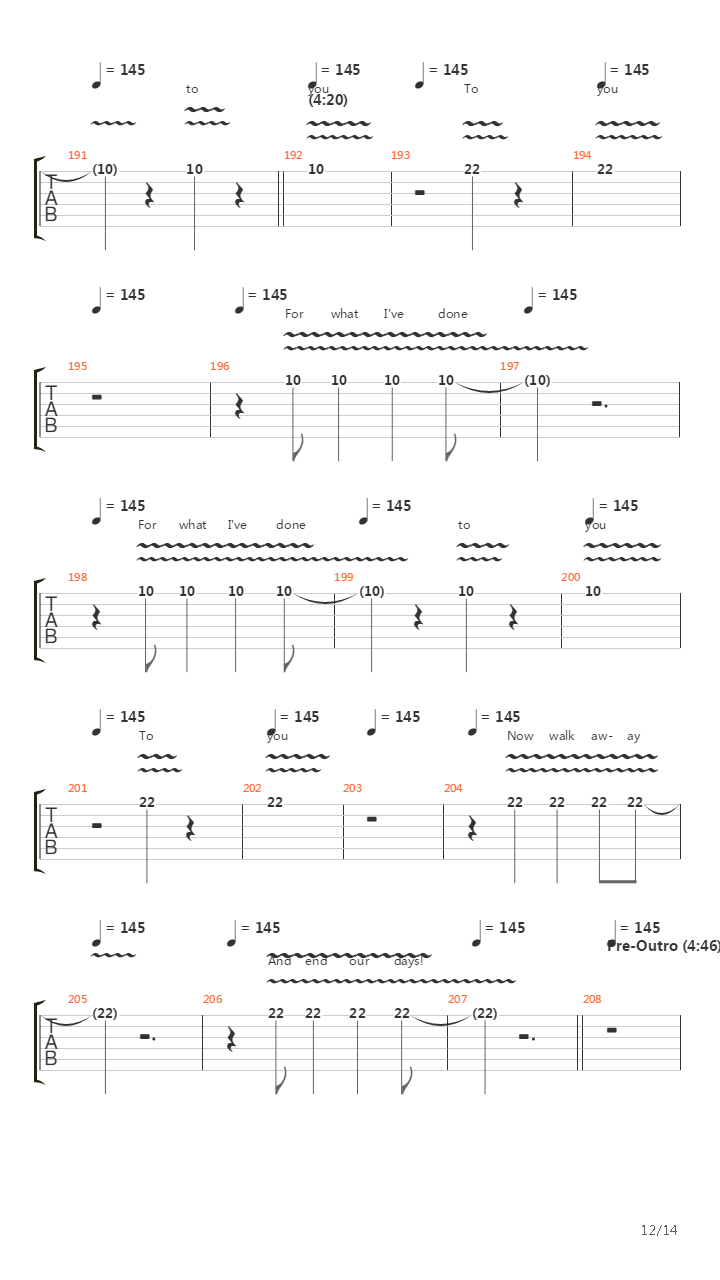 The Caitiff Choir Defeatism吉他谱