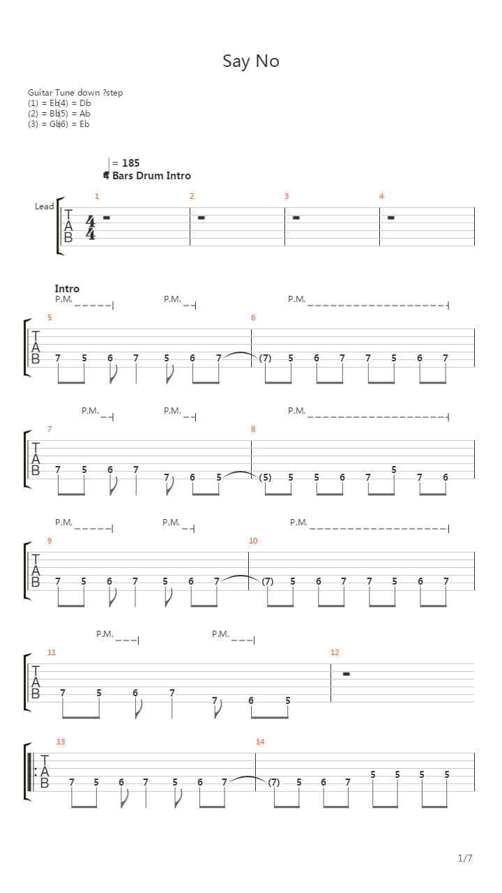 Say No吉他谱