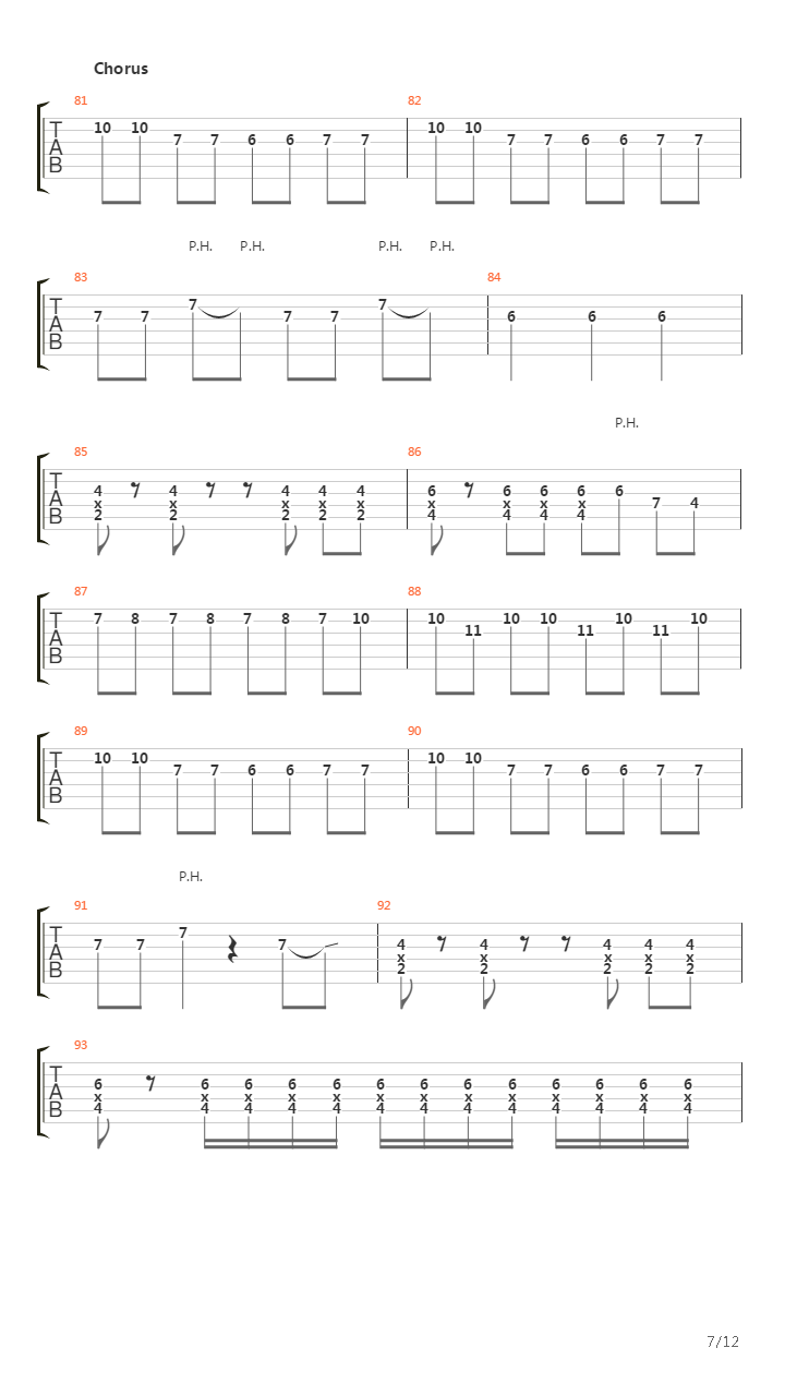 Parade吉他谱