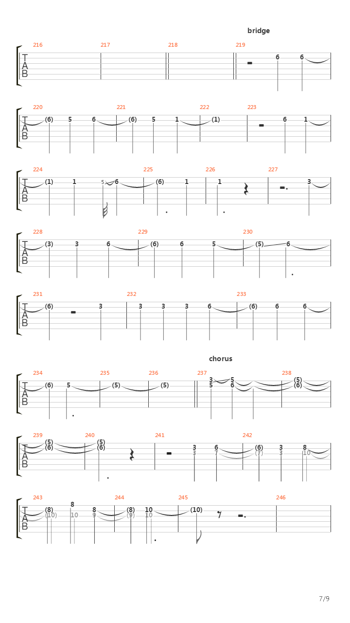 Dying Race Domain吉他谱
