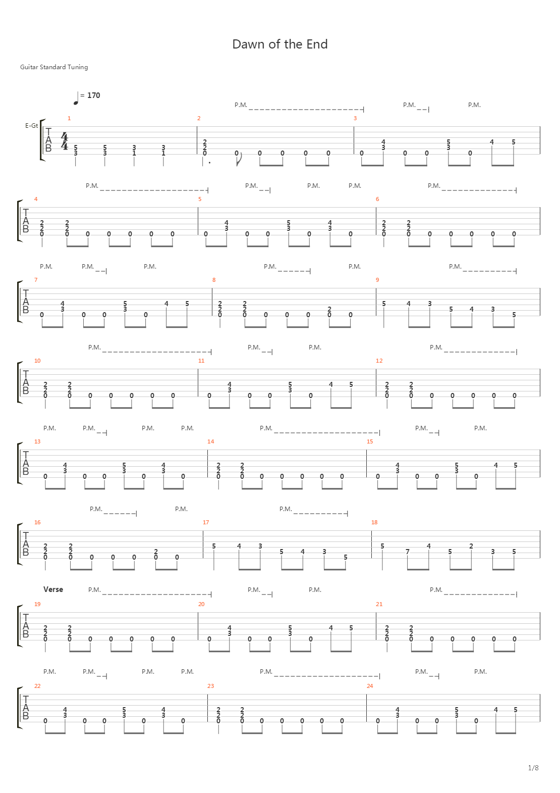 Dawn Of The End吉他谱