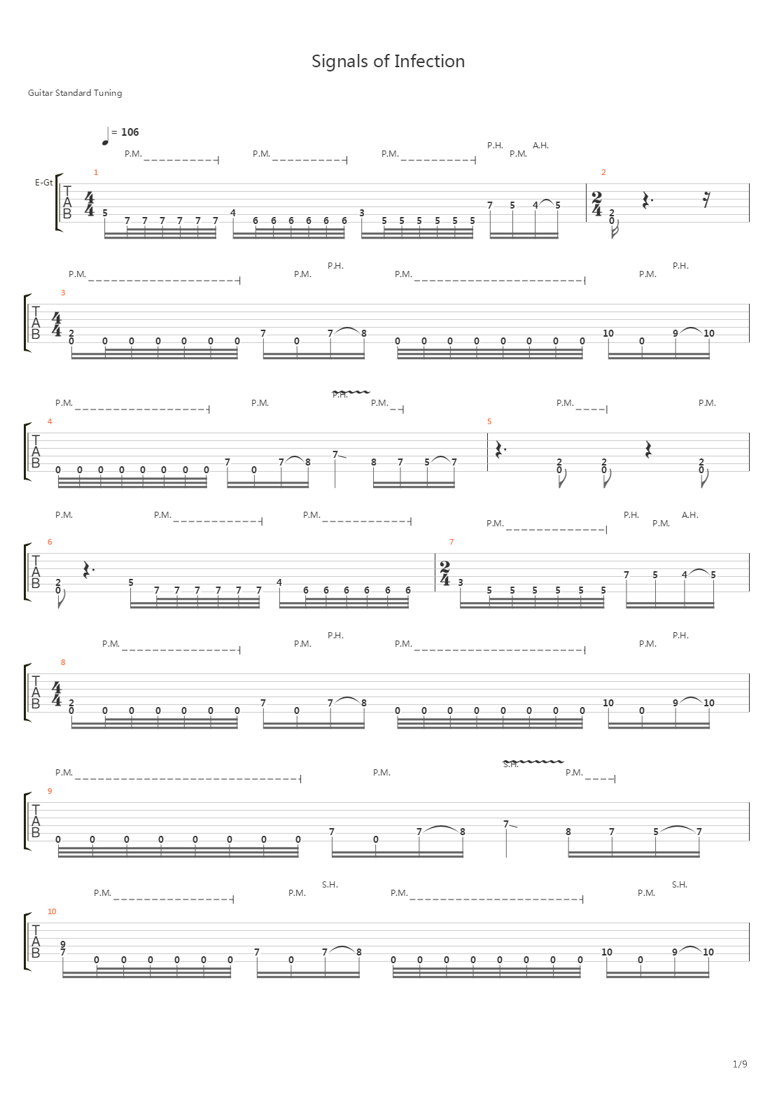 Signals Of Infection吉他谱