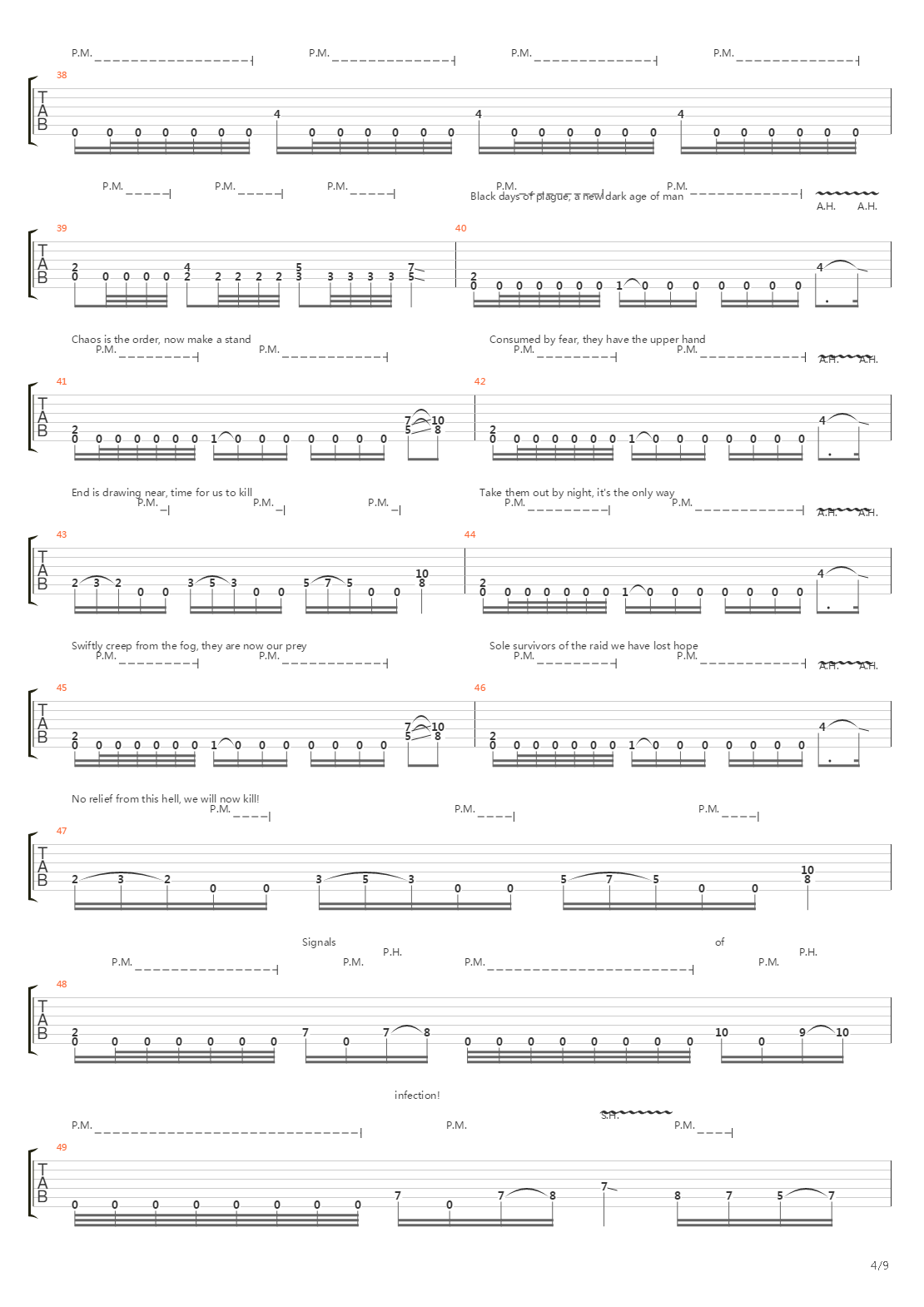 Signals Of Infection吉他谱