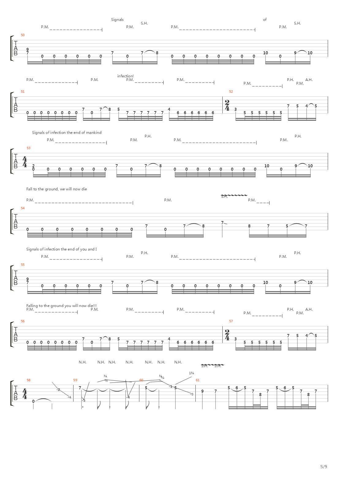 Signals Of Infection吉他谱