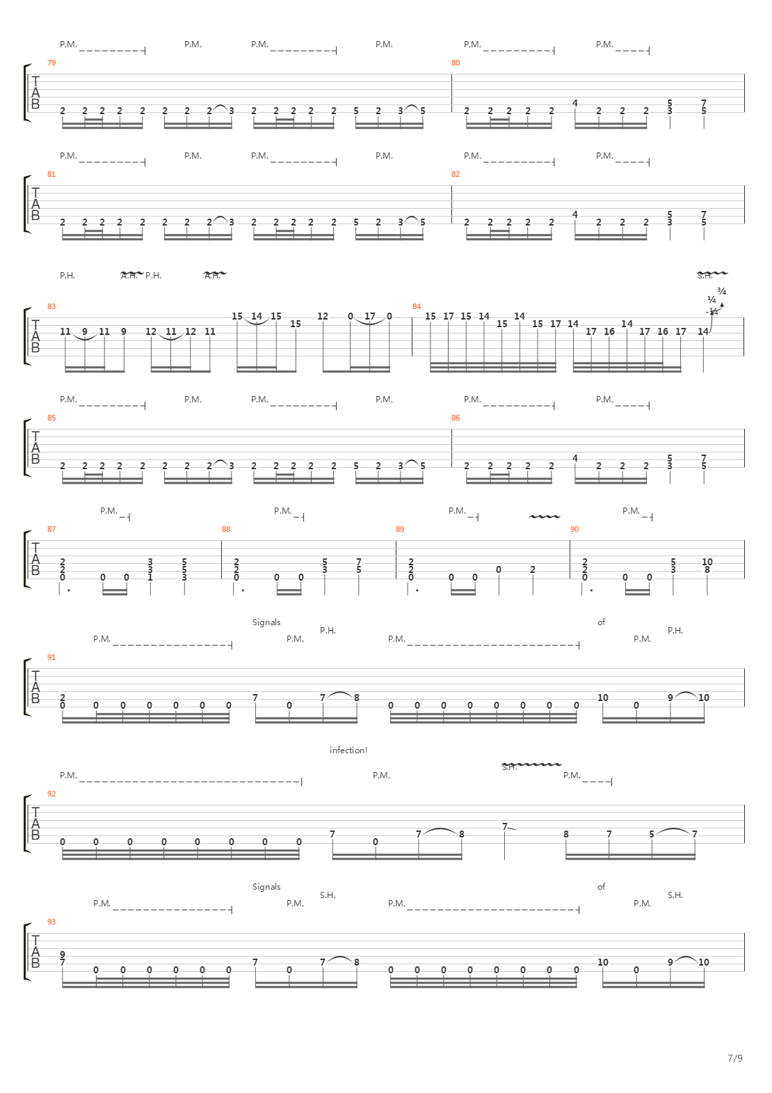 Signals Of Infection吉他谱