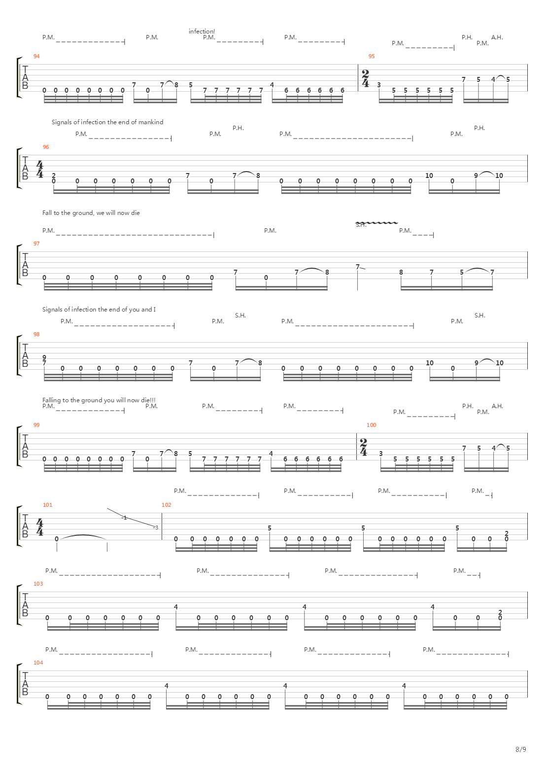 Signals Of Infection吉他谱