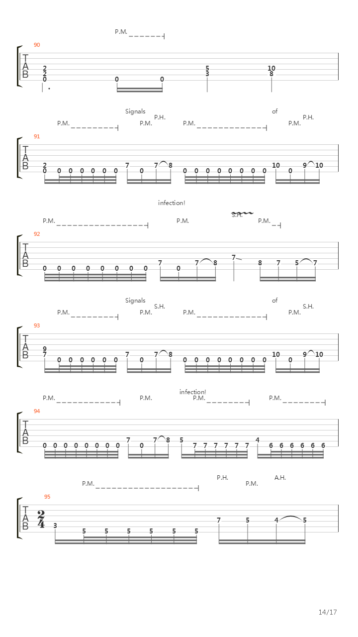 Signals Of Infection吉他谱