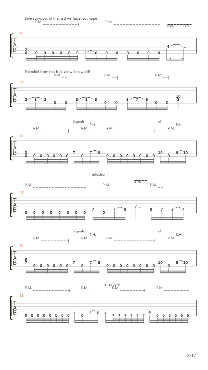 Signals Of Infection吉他谱