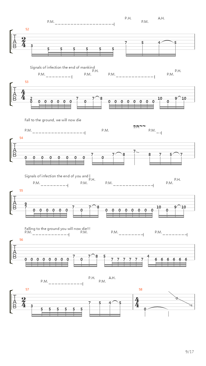 Signals Of Infection吉他谱