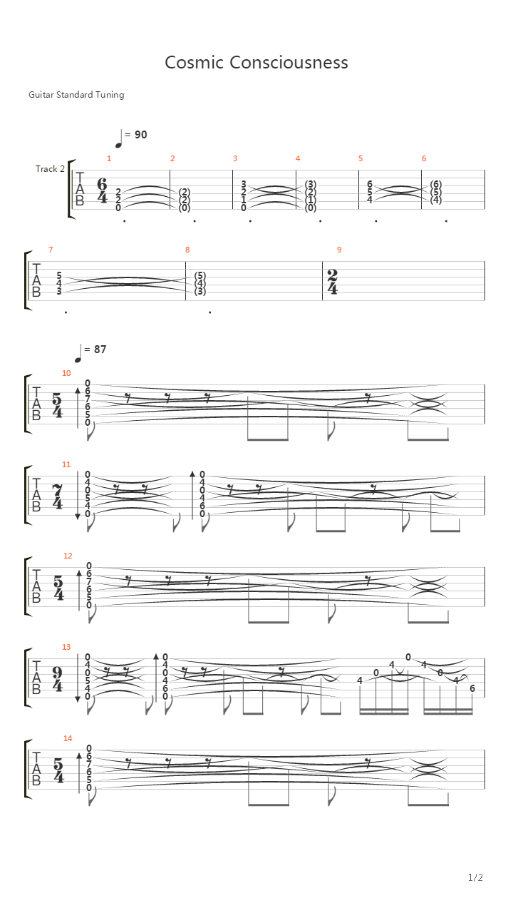 Cosmic Consciousness吉他谱