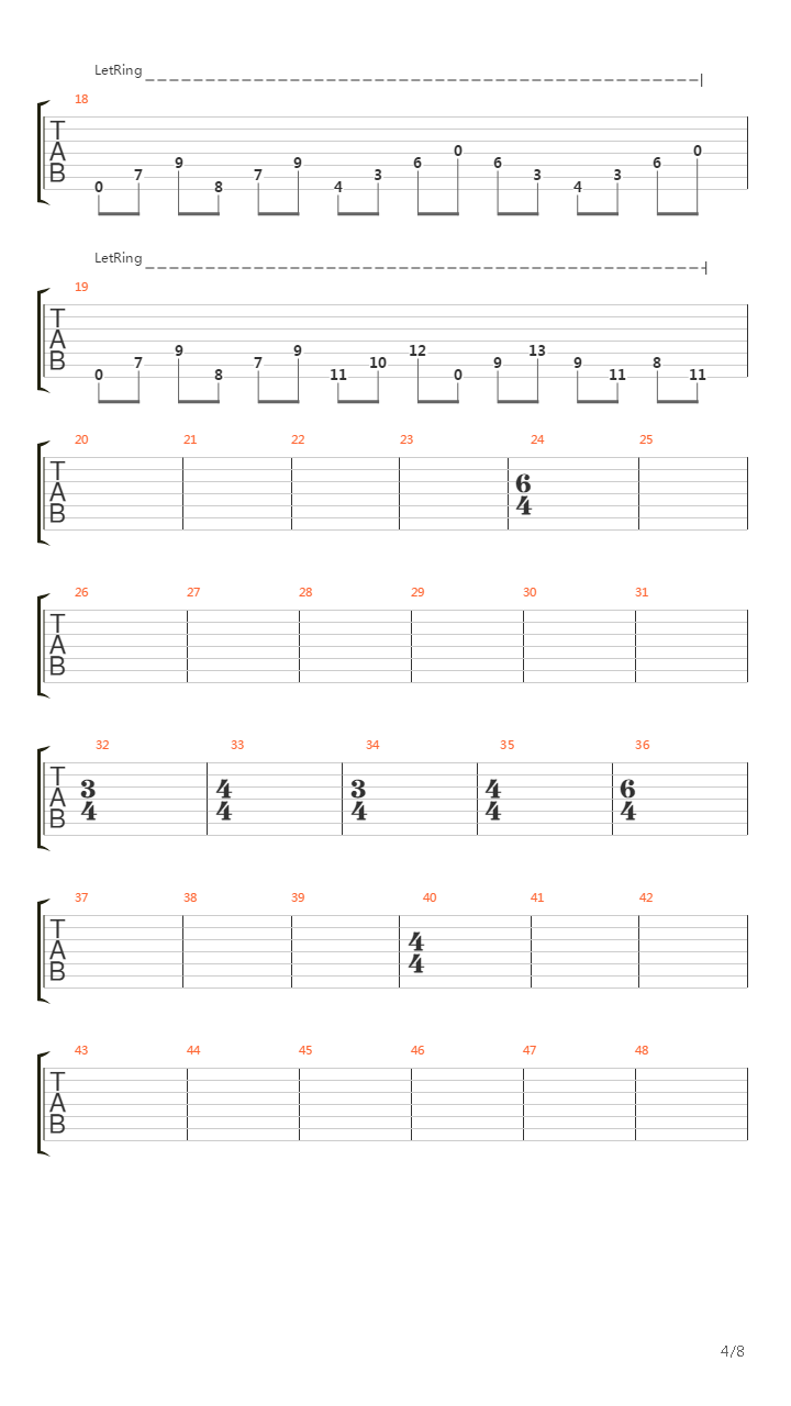 Staring Through Fire吉他谱