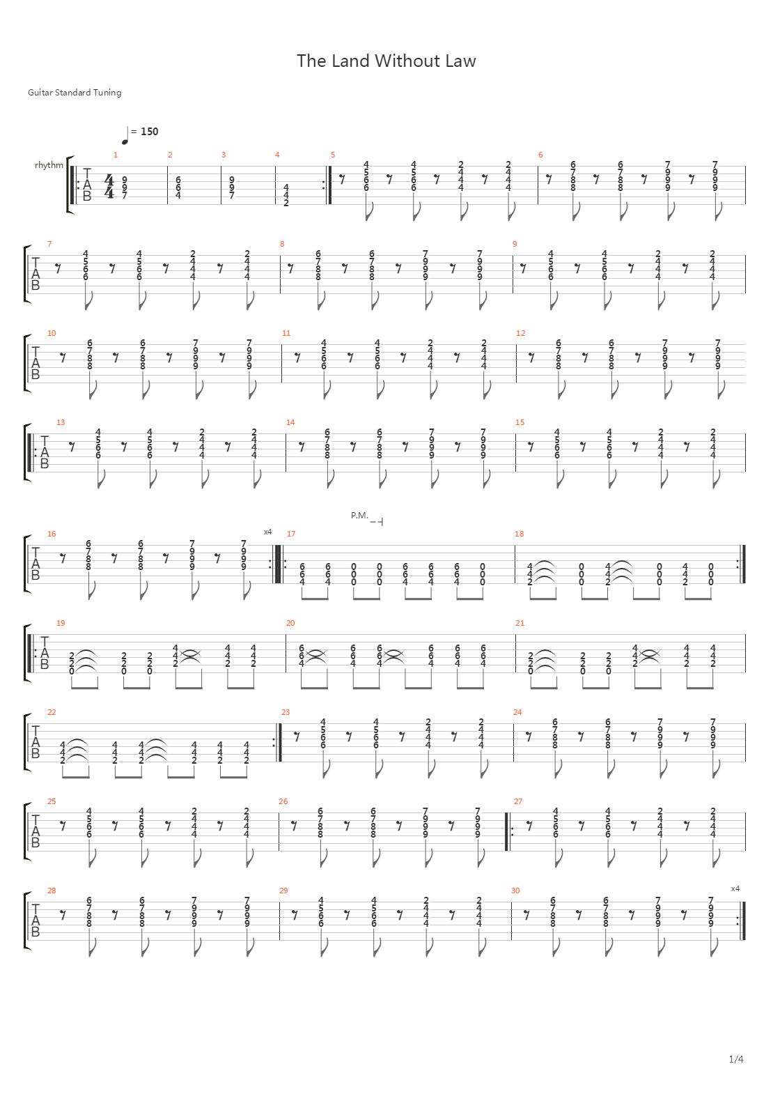 The Land Without Law吉他谱