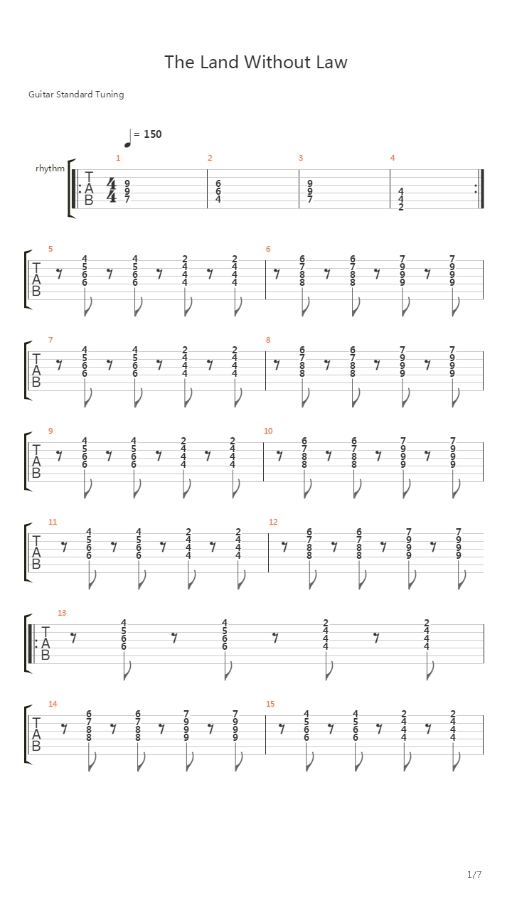 The Land Without Law吉他谱