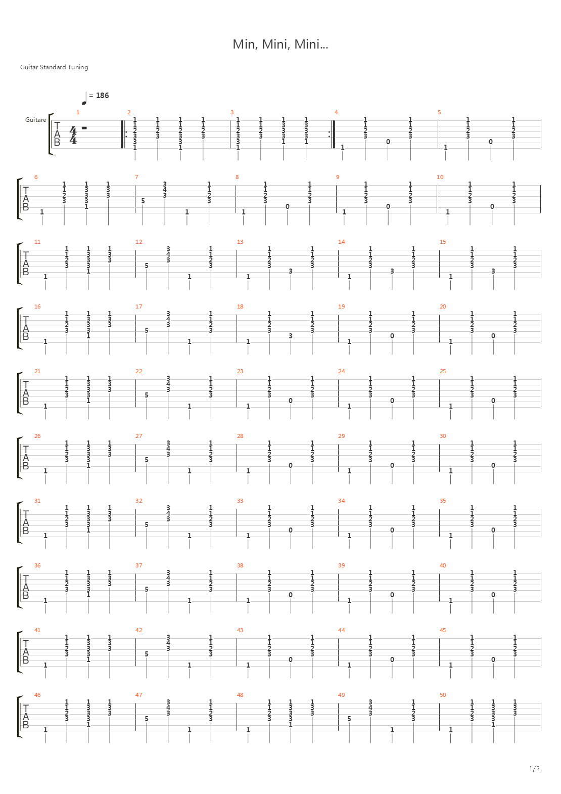 Mini Mini Mini吉他谱