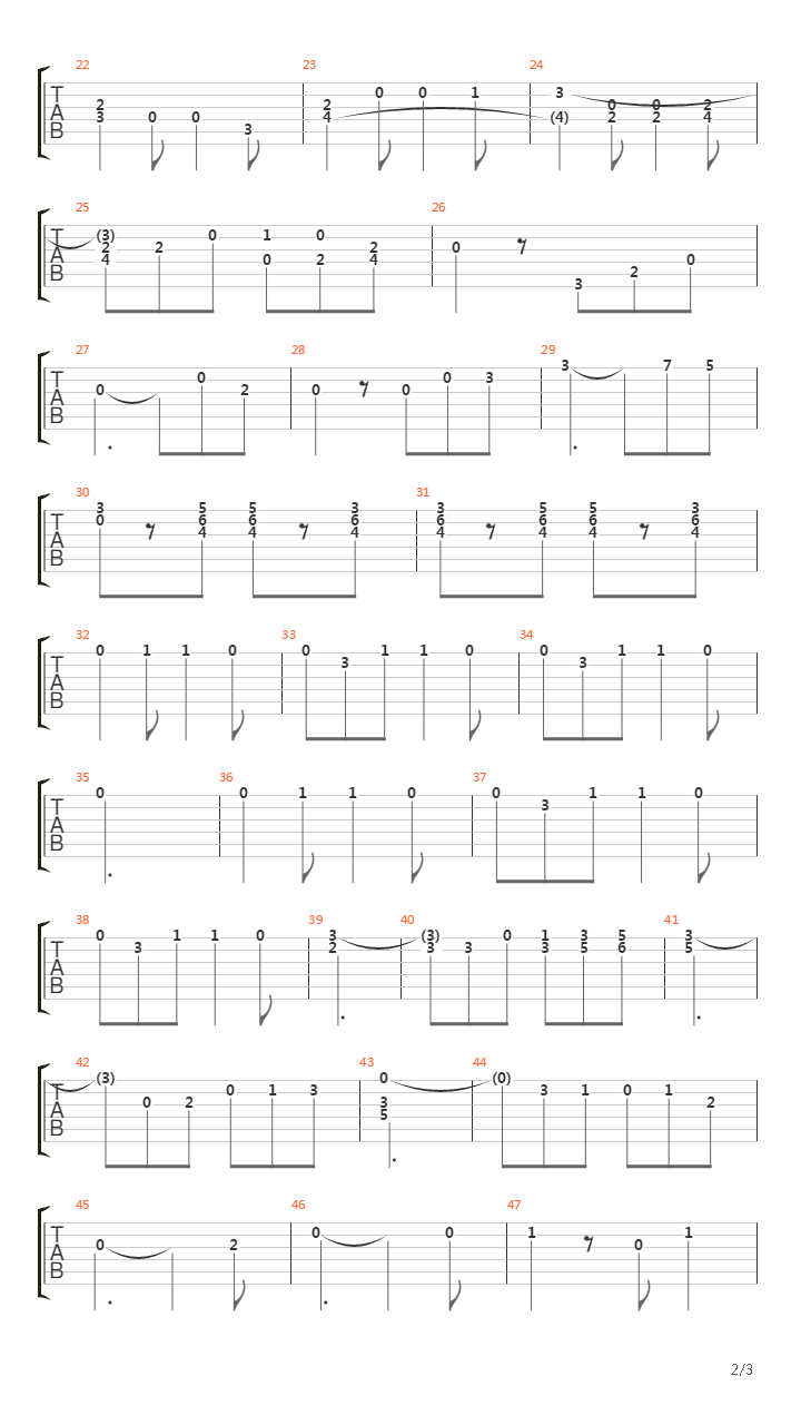 Barcarole吉他谱