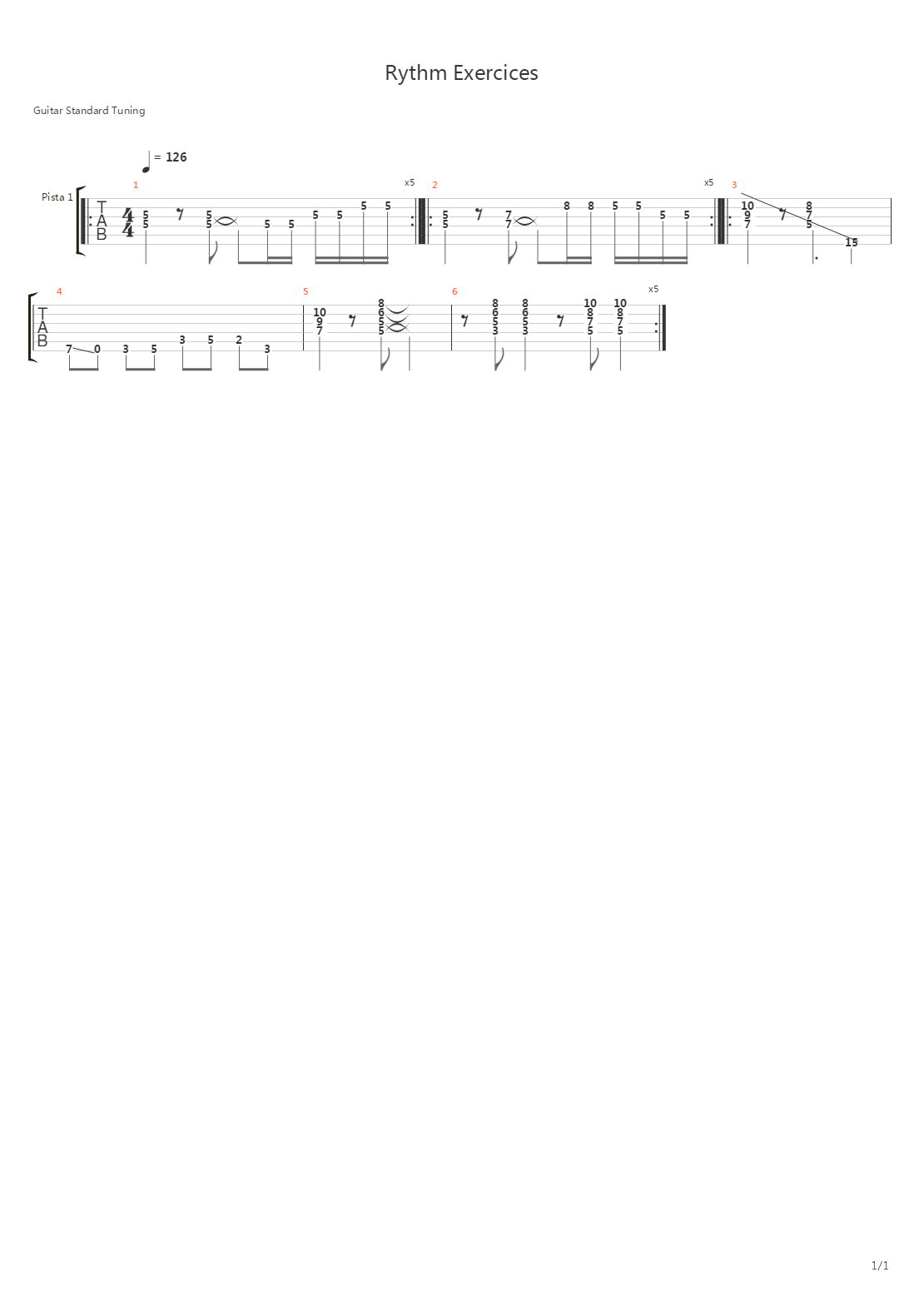 Exercice吉他谱