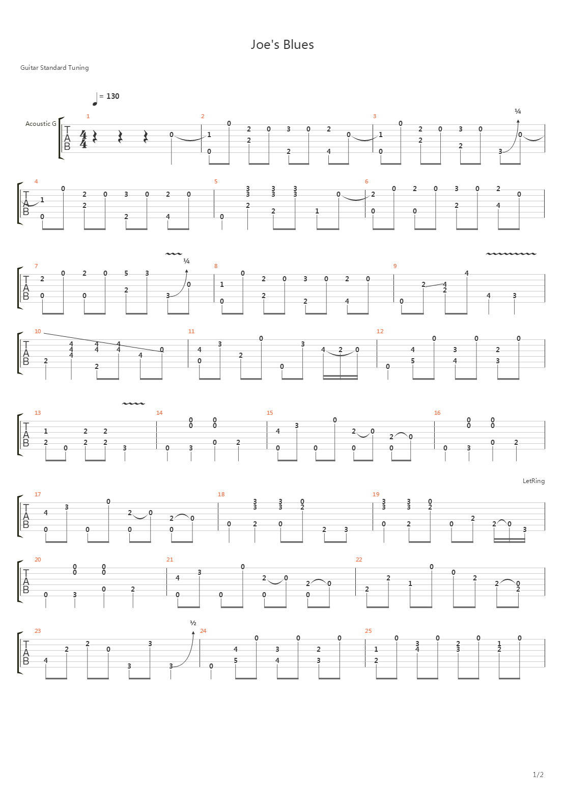 Joes Blues吉他谱