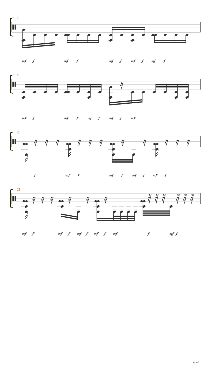 Drained吉他谱