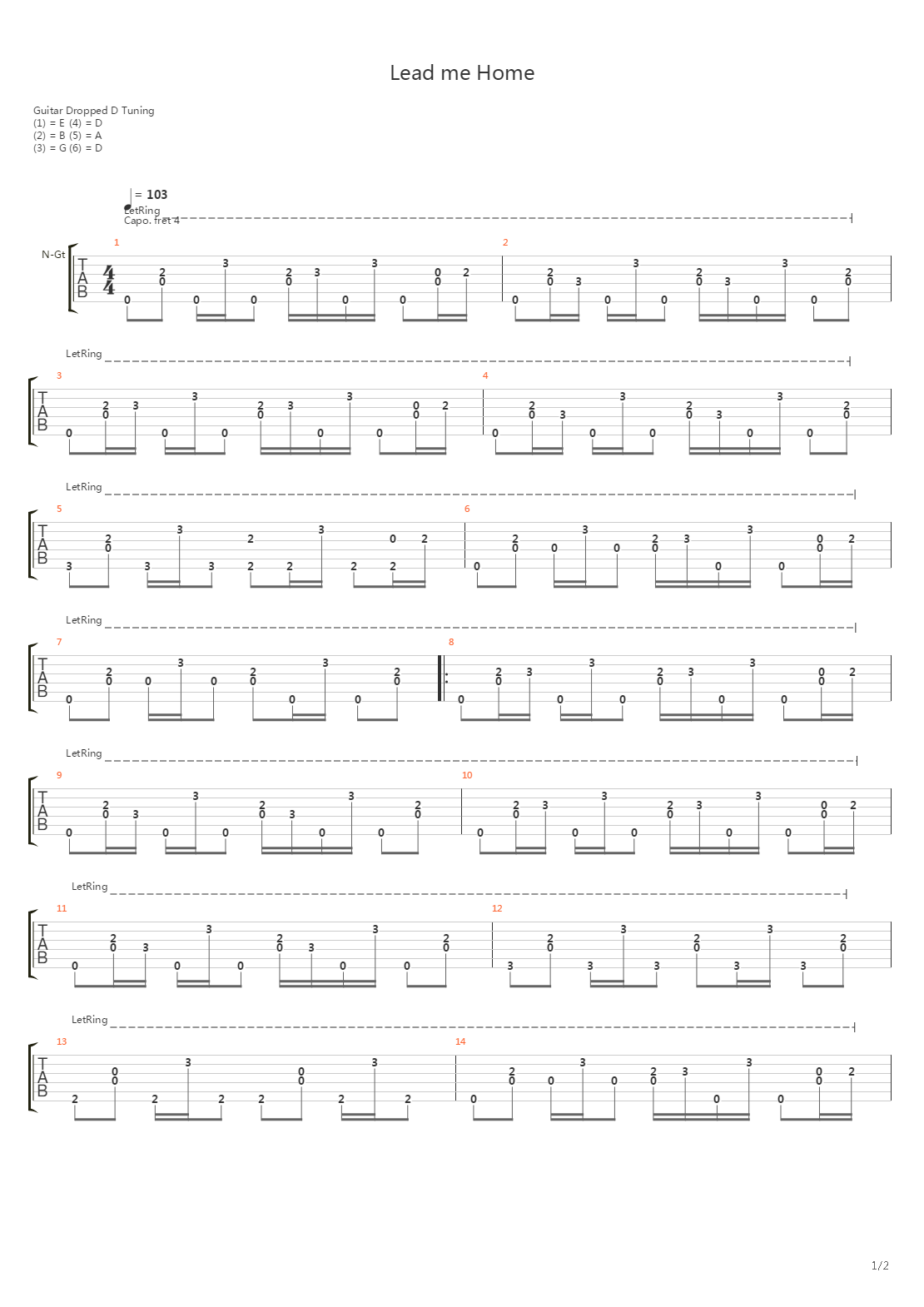 Lead Me Home吉他谱