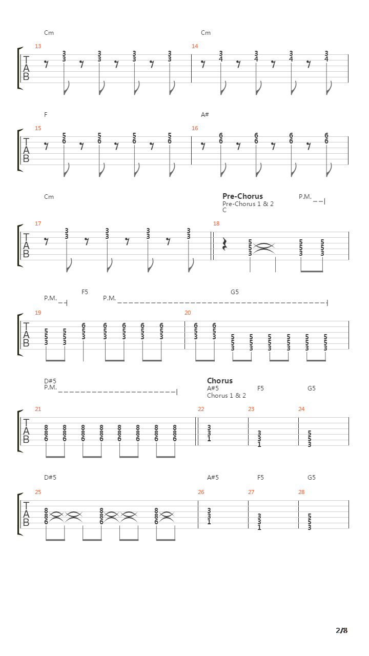 Take On Me吉他谱