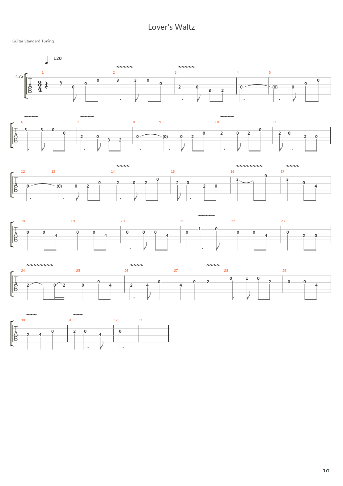 Lovers Waltz吉他谱