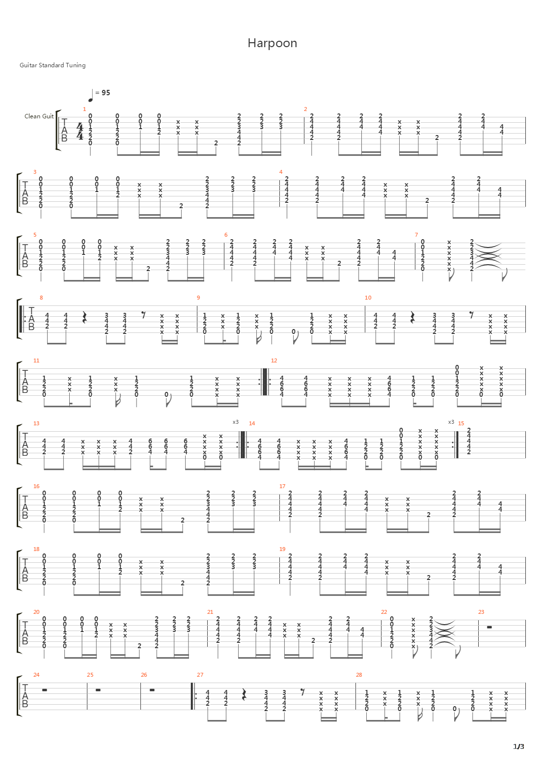 Harpoon吉他谱