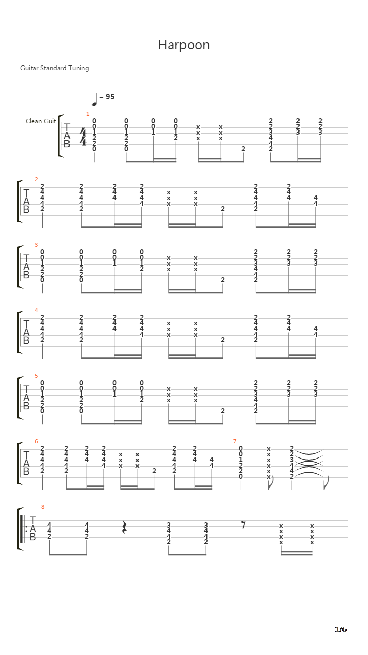 Harpoon吉他谱