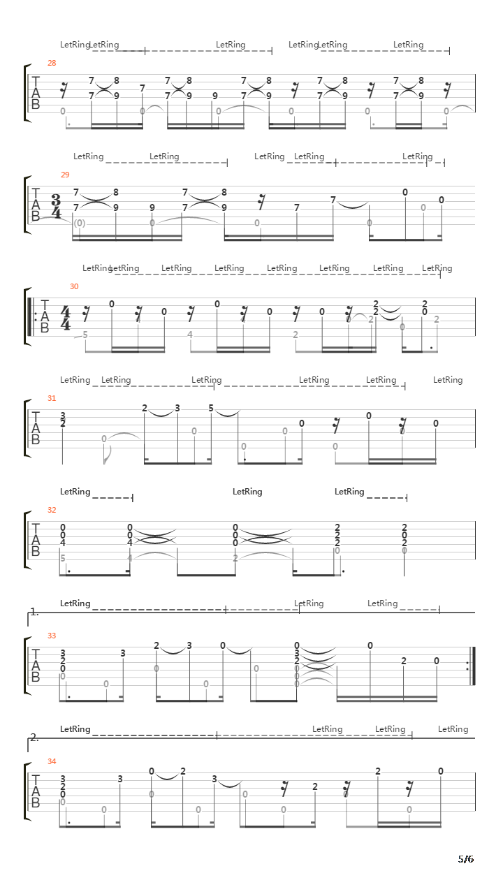 Embryonic Journey吉他谱