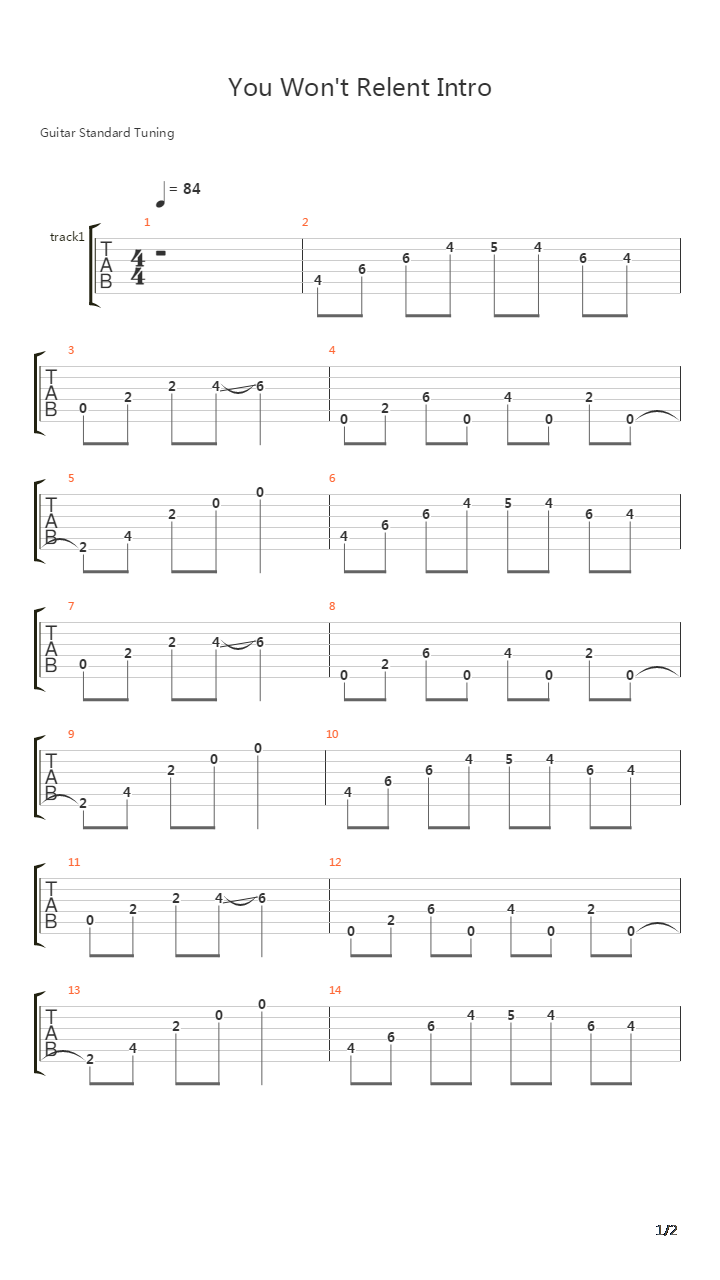 You Wont Relent吉他谱