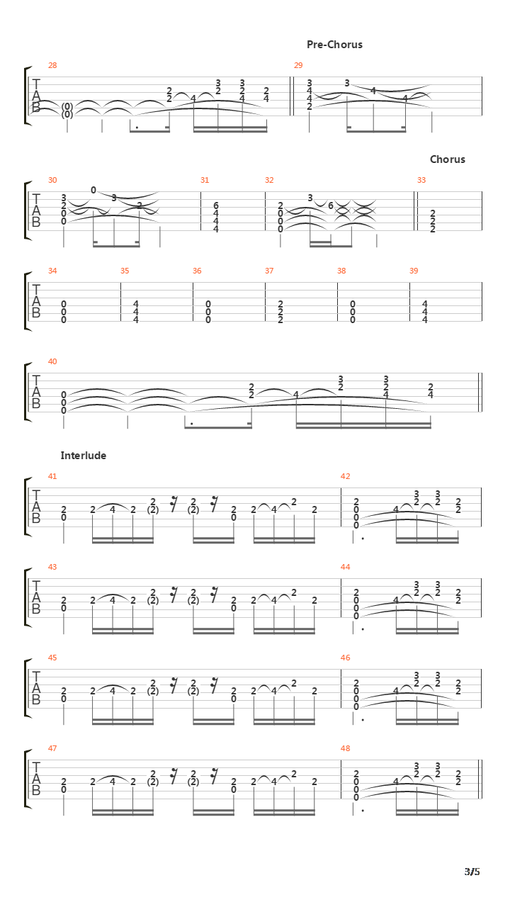 Sea Anenome吉他谱