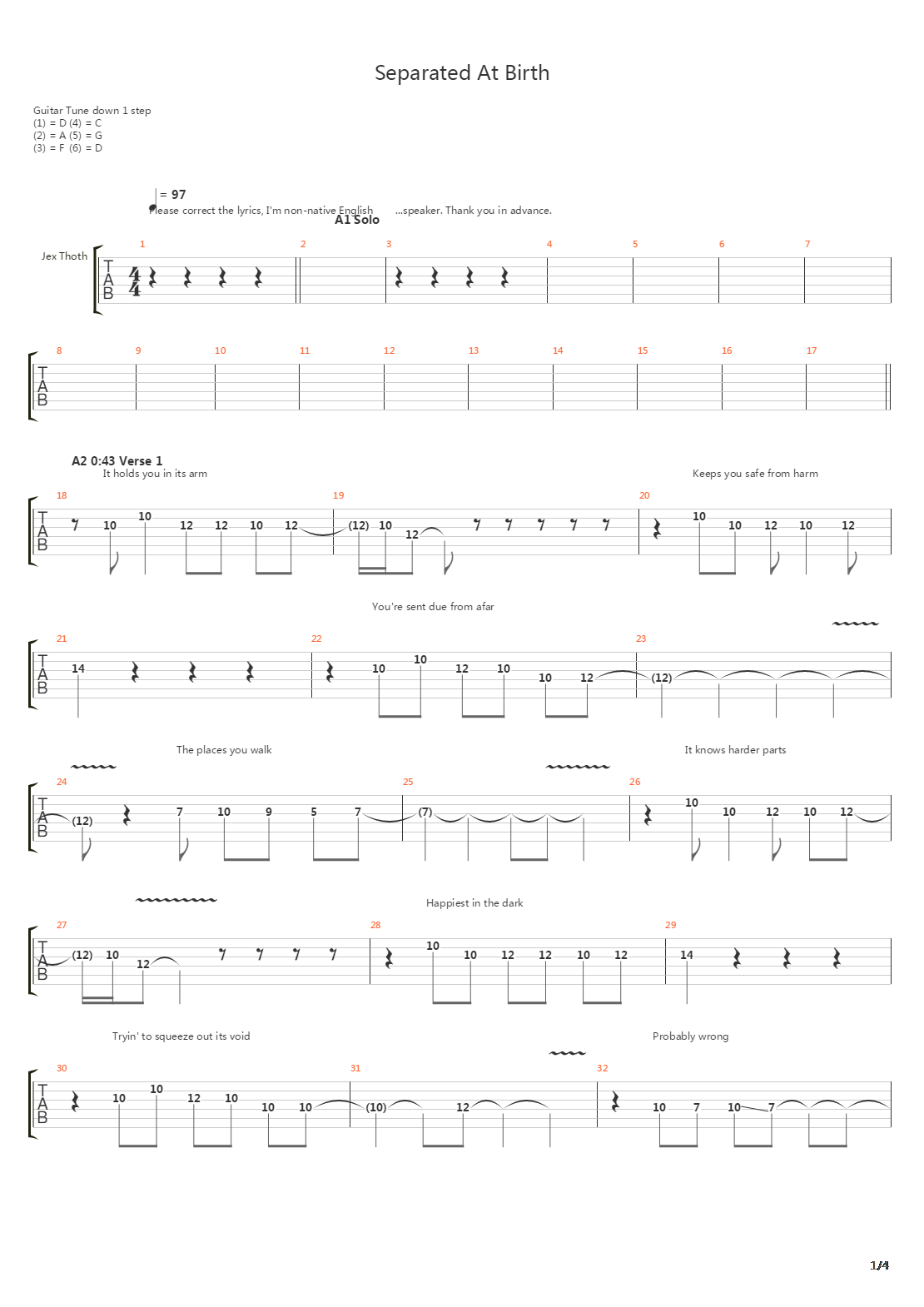 The Places You Walk吉他谱